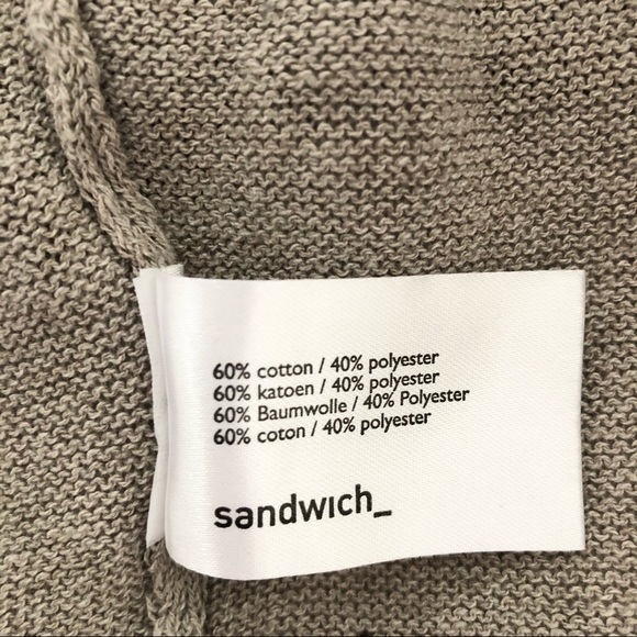 Mid-Length Cotton-Blend Cardigan Beige Size Small - Picture 7 of 8